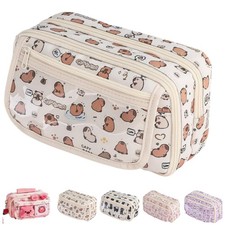 Cute Kawaii Pencil Case Pouch Cartoon Pen Box Holder Organizer for Office Wor...