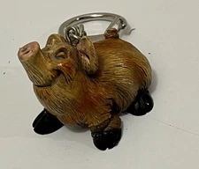 Rare John Raya Beasties of the Kingdom Hambone the Pig Fig Keychain Vintage 1996