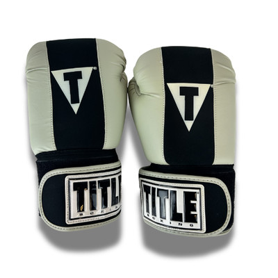 Title Boxing Gloves GEL Sparring Training Black White Pair