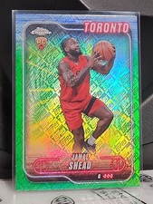 💎🔥2024-25 Topps Chrome - Jamal Shead RC #174 Green Topps Refractor - Raptors