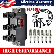 Ignition Coil & Spark plug & wire For Ford Mazda 626 B3000 B4000 Navajo V6 FD480