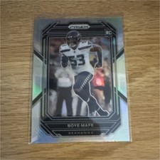 Panini 2022 Prizm Boye Mafe Rookie silver  #386 Seattle Seahawks Football Card. rookie card picture