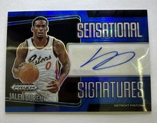 2024-25 Jalen Duren Sensational Signature Blue /49 Auto 