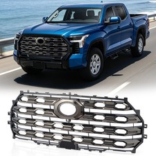 Smoked Chrome Front Bumper Grille For 2022 2023 2024 Toyota Tundra Platinum New Smoked Chrome Front Bumper Grille For 2022 2023 2024 Toyota Tundra Platinum New