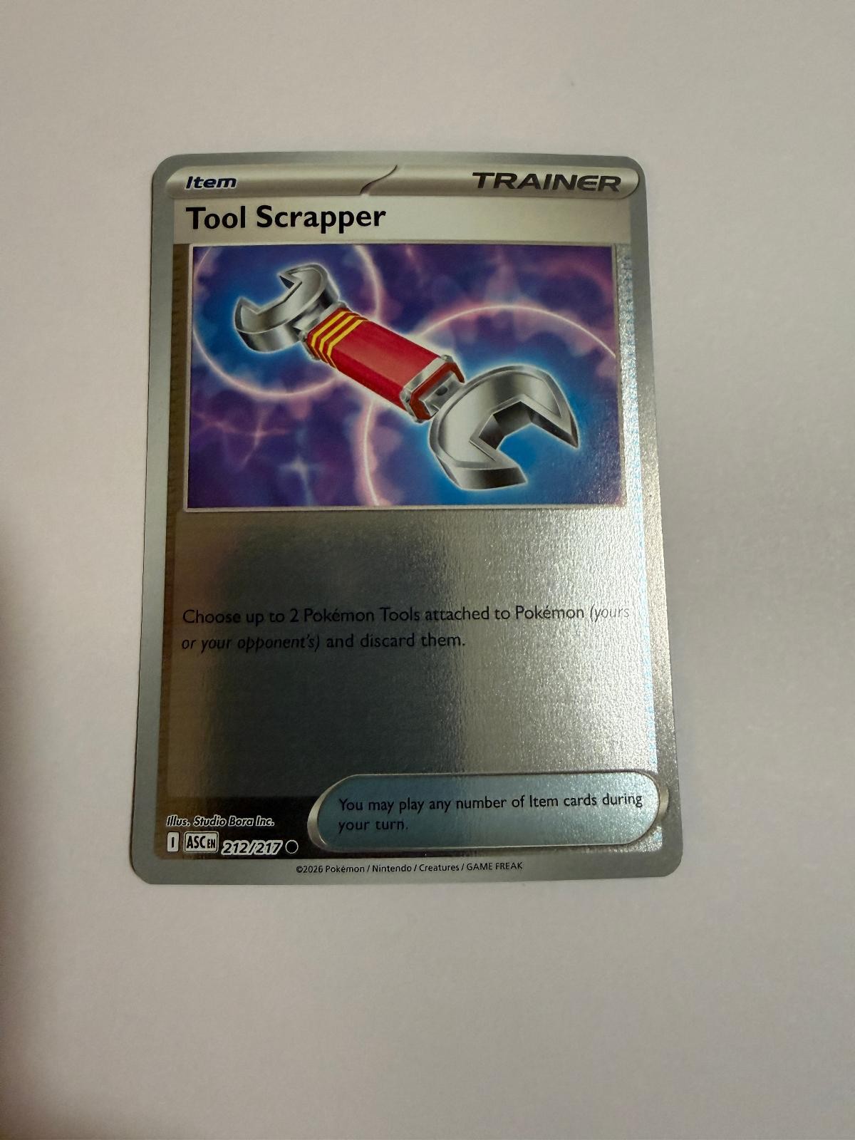 TOOL SCRAPPER 212/217 COMMON ASCENDED HEROES POKEMON REVERSE HOLO NM