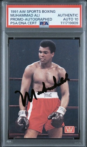 Muhammad Ali PSA 10 AUTO 🔥 1991 AW Sports BOXING Promo AUTOGRAPHED On-Card AUTO