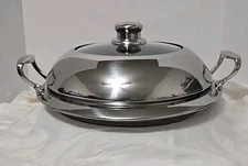 Chefs Design Stainless Steel Gourmet Specialty Pan & Server With Lid Model 2360