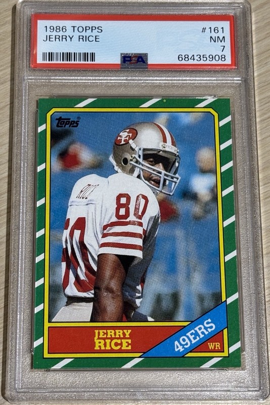 1986 Topps Jerry Rice #161 RC Rookie PSA 7 HOF GOAT