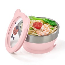 Suction Bowl and Spoon Set for Babies and Toddlers Non-Slip Silicone Suction ...