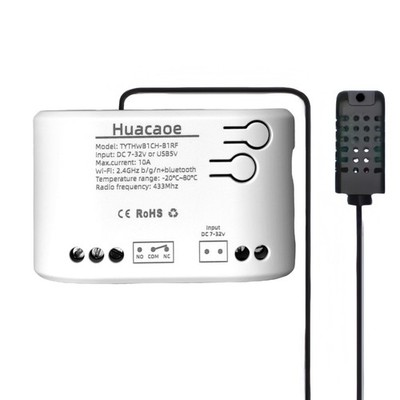 Temperature and Humidity Sensor -40~80°C, DC 7-32V, 10A Max - Smart Home