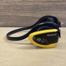 Sony SRF-H5 Yellow AM/FM Sports Walkman Headset Radio Mega Bass Stereo Vintage