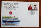 Isle of Man: QEII - Royal Visit to Isle of Man - 8 August 1989 - FDC + Insert