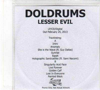 (DW863) Doldrums, Lesser Evil - 2013 DJ CD