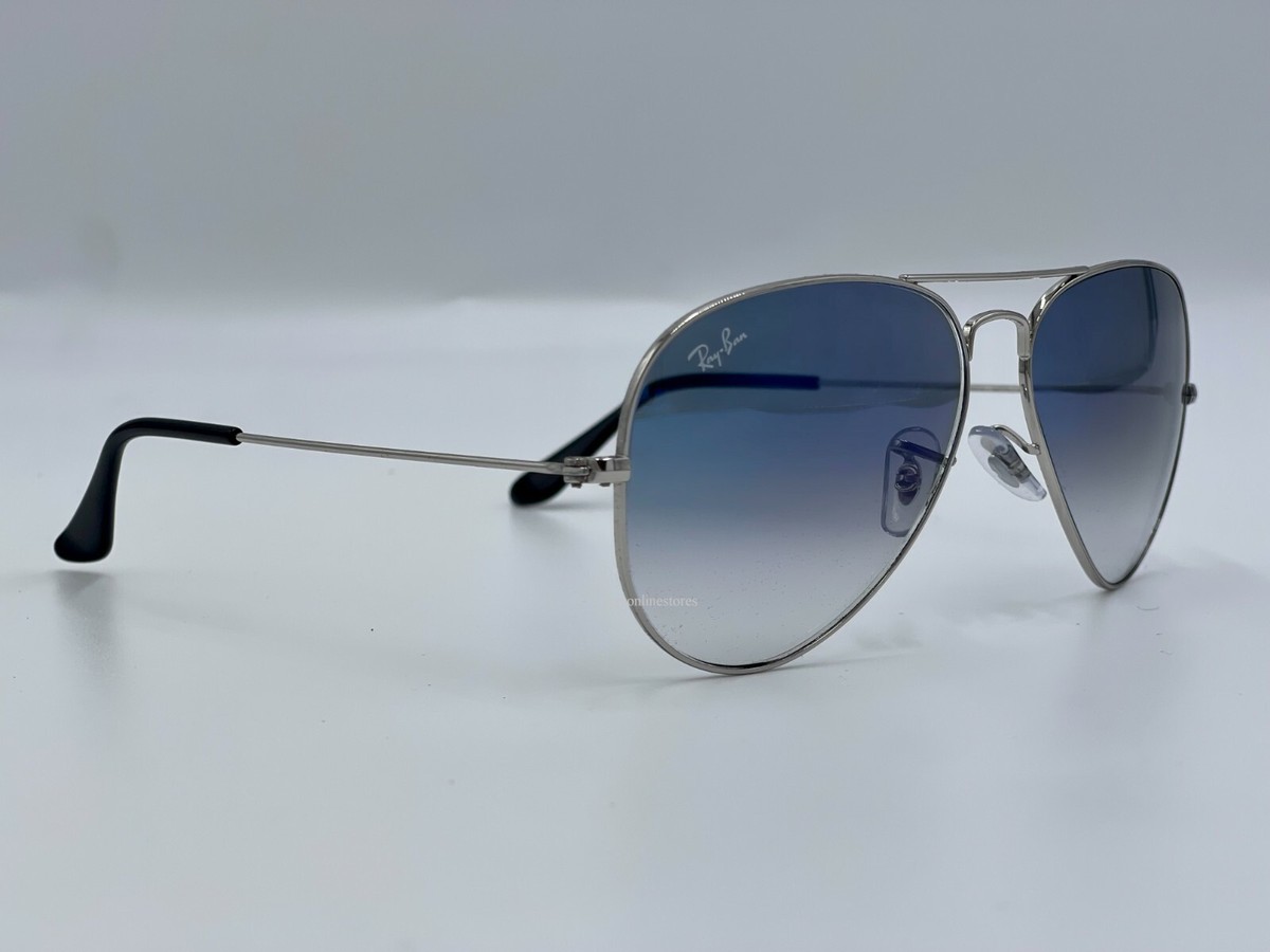 Ray Ban Aviator Silver 3025 003/3F Blue Gradient Lenses Ray Ban Aviator Silver 3025 003/3F Blue Gradient Lenses