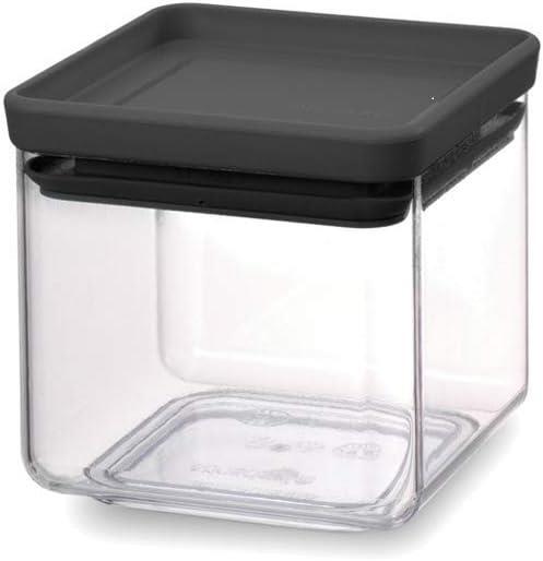 Brabantia Tasty+ Square Canister Dark Grey 0.7 Litre