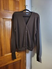 Jantzen Vintage Men's Button Up Cardigan Sweater Brown Sz XL Made In USA