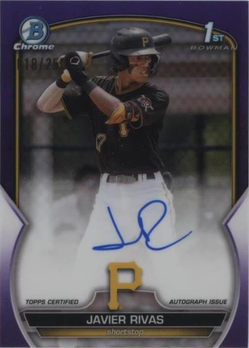 2023 Bowman Chrome - Prospect Autographs Javier Rivas #CPA-JRS Purple ...