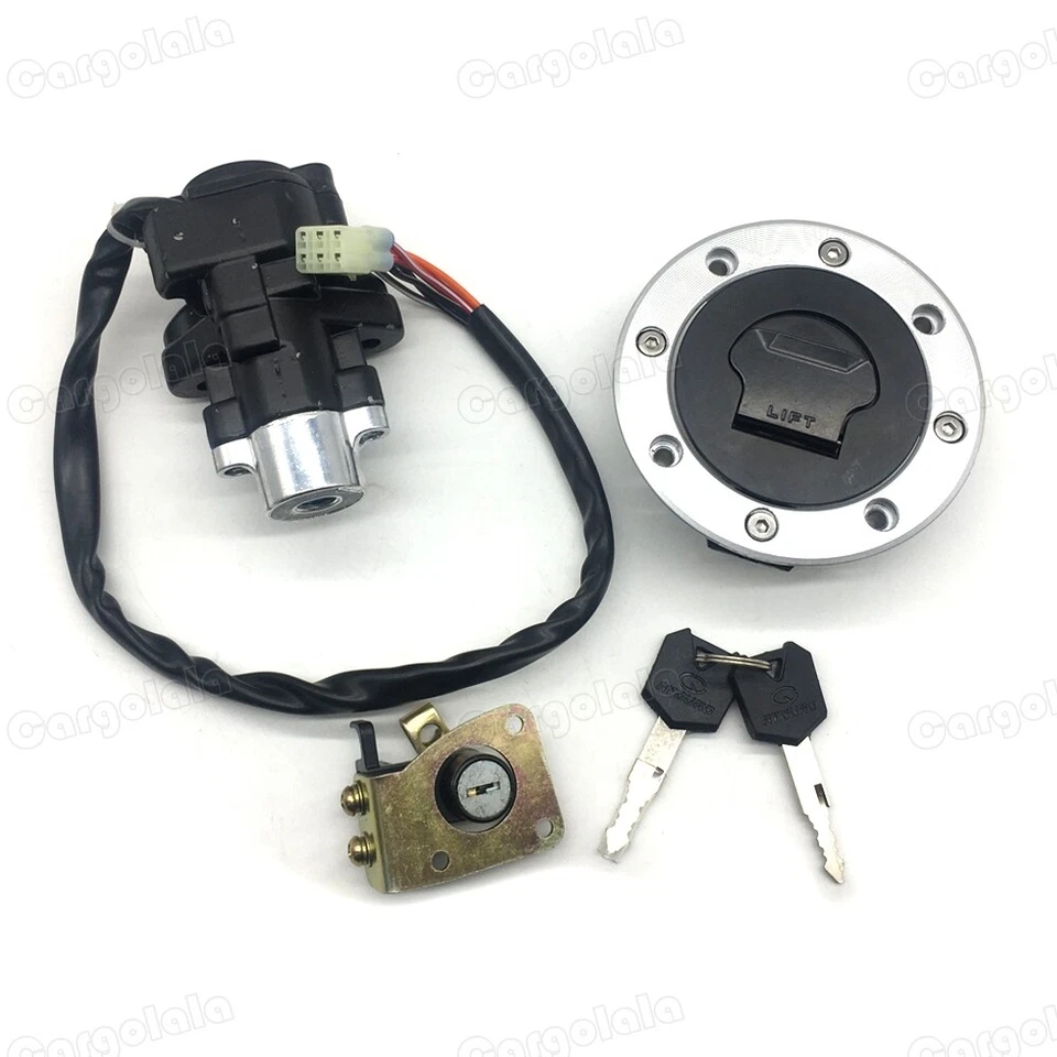 Juego de llaves de bloqueo de asiento con tapa de combustible interruptor de encendido para Suzuki GSXR600/750 1996-1999 Foto 2 de 4