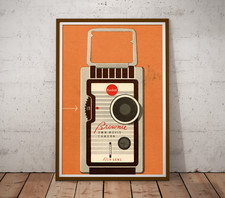 1955 Brownie Movie Camera POSTER  up to 24" x 36" - Vintage Film - Print - 8mm