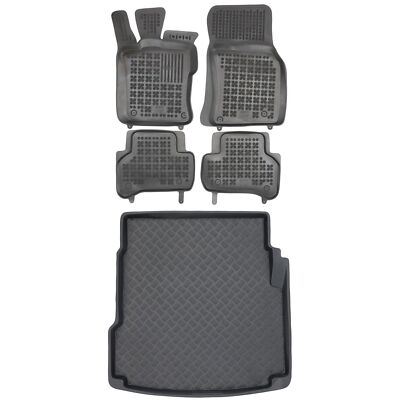 RX42043607-1 Satz Fußmatten und PE Kofferraumwanne für Jaguar XE ab 2015 passt n