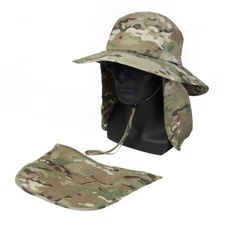Emersognear BlueLabel Frillnecks Hat Summer Boonie Face Mask Back Panel Cap Camo