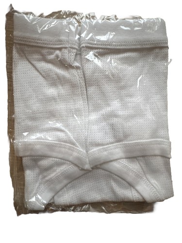 Herren Unterhose Slip mit Eingriff weiß 100% Baumwolle Feinripp Größe 6 Neu - Bild 7 von 7