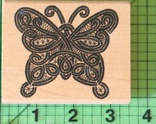 Battenberg Butterfly A1260F Wood Mounted rubber stamp by Rubber Stampede