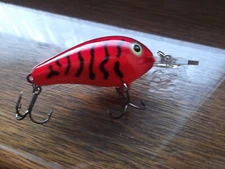 Custom Painted Ireland Rapala Wood Fat Rap FR-5 Silent Viper Red Craw