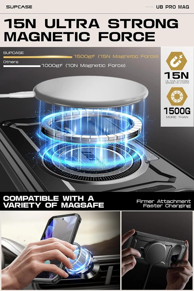 SUPCASE Magnetic Phone Case For Google Pixel 9/9 Pro/9 Pro XL with Stand Cover - Image 3 of 4