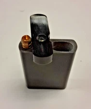 BONE MINI DUGOUT WITH BRASS ONE HITTER SMOKING PIPE SWIRL TOP WITH STASH BLACK