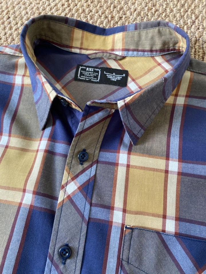 SUPER RARE NIKE LONG SLEEVE MULTI CHECK SHIRT L LARGE - Image 2 of 4