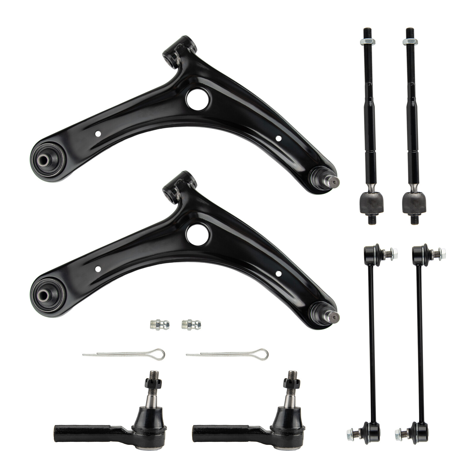 NEW 8X For 07-2012 Dodge Caliber Front Control Arms Tie Rod Sway Bar Suspension