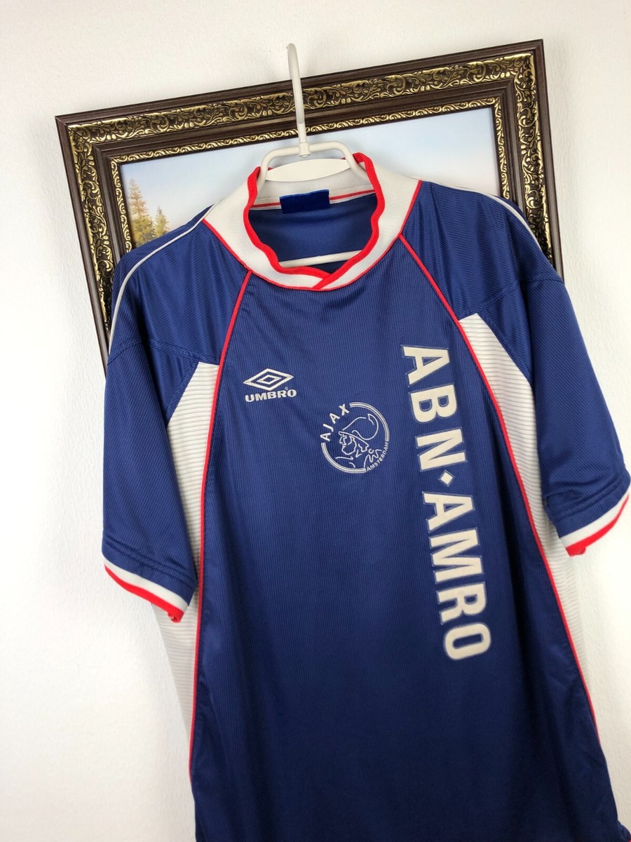 Ajax Away football shirt 1999 Soccer #10 Laudrup Jersey Mens Umbro