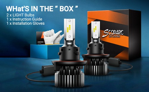 SEALIGHT LED Headlights Bulbs Conversion Kit 9008 H13 High/Low Beam Bright White - Picture 6 of 8