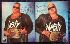 The Nasty Boys Jerry Saggs & Brian Knobbs Autographed 8x10s Pro Wresting Crate