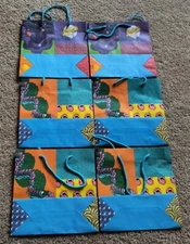 Lot of 6 Eaze Highly Calculated Delivery Shopping Paper Bag Reusable Recycle 