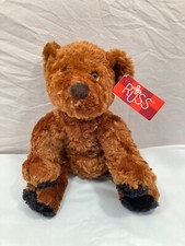 Russ Berrie Co Toffee Plush Teddy Bear Dark Brown Soft 10" FE110