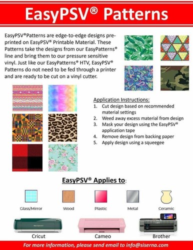 Siser EasyPSV Adhesive Patterns 12" x 12" Sheet **FREE SHIPPING** - Picture 6 of 33