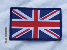 Union Jack 50x80mm, farbig, Klett R&uuml;ckseite,Armabzeichen,Patch,Badge