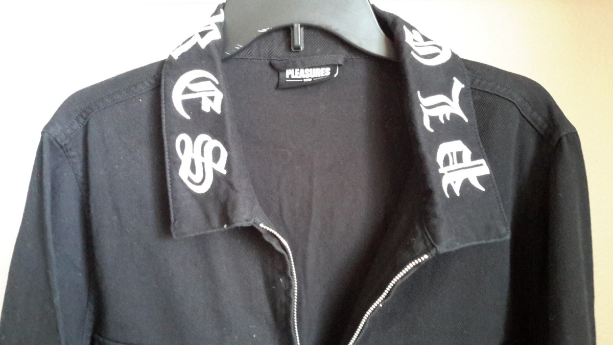 Pleasures Now Size L Slashers Black Work Jacket Full Zip 100