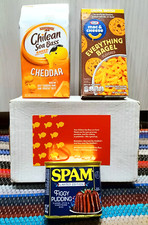 Goldfish Chilean Sea Bass Kraft Everything Bagel Mac Cheese & Spam Figgy Pudding