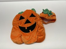 Pumpkin Dog Costume Orange Jack O Lantern Sz S Small Halloween Pet Outfit Plush