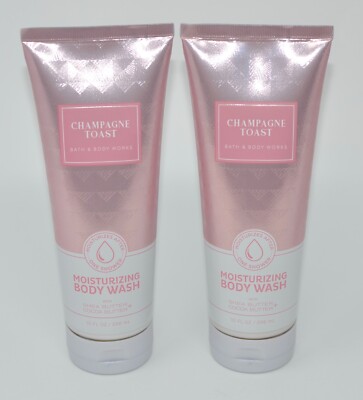 2 BATH & BODY WORKS CHAMPAGNE TOAST MOISTURIZING WASH SHOWER GEL 10OZ SHEA COCOA