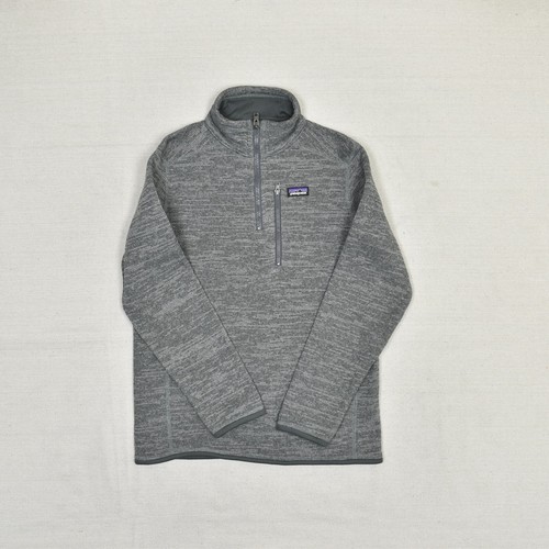 Patagonia 1/4 Zip Pullover Sweater High Neck Polyester Gray Size XL (14) YOUTH - Picture 2 of 8