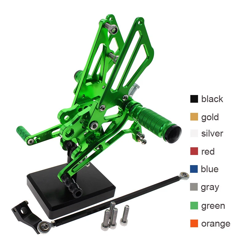 Juego de estriberas traseras CNC reposapiés ajuste para Kawasaki ZX-14R/ABS 2012-2020 2013 2019 Foto 2 de 4
