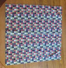 Patchwork Quilt Handmade Doll Baby Blanket Shower Gift Vtg 28 x 28"
