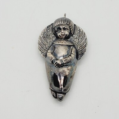 Cazenovia Sterling Silver Tip Toe Angel Christmas Ornament 