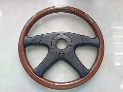 パーツ MOMO MAL36 Momo car steering leather black brown used Made in Italy
