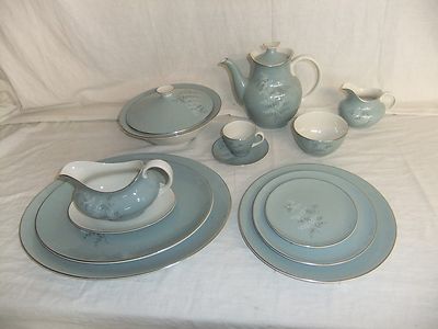 Royal Doulton - Forest Glade - Vintage Geschirr, Silberrand - 2A4A #