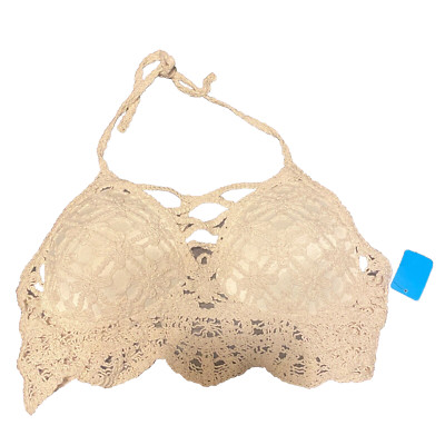 Women's Halter Tie Back Backless Hollow Out Top Bra Criss cross beach
